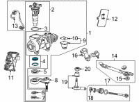 OEM 2019 GMC Sierra 2500 HD Pitman Shaft Upper Seal Diagram - 19256667