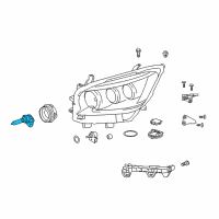 OEM 2017 Lexus GX460 Headlamp Bulb, No.1 Diagram - 90981-13084