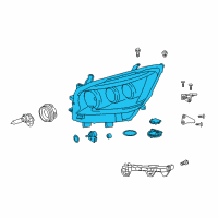 OEM 2017 Lexus GX460 Headlamp Unit With Gas Diagram - 81145-60G21