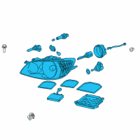 OEM Lexus IS300 Headlamp Assembly, Right Diagram - 81110-53100