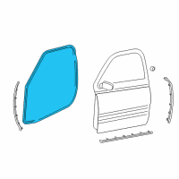 OEM Ram 2500 Front Door Mounted Diagram - 55112357AG