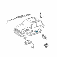OEM 2010 Toyota FJ Cruiser Side Sensor Diagram - 89831-35011