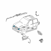 OEM 2022 Lexus GX460 Sensor, Air Bag, Front Diagram - 89173-09620