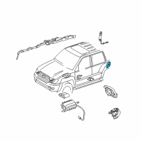 OEM 2014 Toyota FJ Cruiser Side Sensor Diagram - 89831-35040