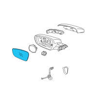 OEM 2016 Kia Forte5 Outside Rear View Mirror & Holder Assembly, Left Diagram - 87611A7050