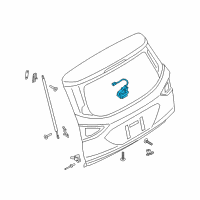 OEM 2015 Ford Escape Latch Diagram - CJ5Z-7843150-A