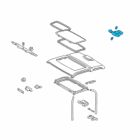 OEM 1998 Toyota Tacoma Handle Assy, Removable Roof Lock Diagram - 63260-35040-E0