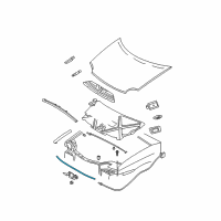 OEM 2004 Dodge Neon WEATHERSTRIP-COWL PLENUM To Hood Diagram - 4783658AB