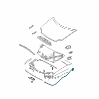 OEM 2005 Dodge Neon Cable-Hood Latch Diagram - 5008604AB