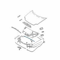 OEM 2003 Dodge Neon Hood Prop Diagram - 5008554AB