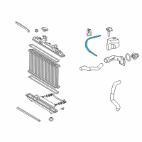 OEM 2008 Toyota Camry Overflow Hose Diagram - 16566-0H010