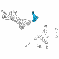 OEM 2016 Hyundai Elantra Knuckle-Front Axle, LH Diagram - 51715-A5000