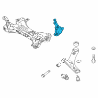 OEM Hyundai Elantra GT Knuckle-Front Axle, LH Diagram - 51715-A5000