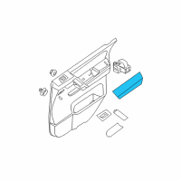 OEM 2012 Nissan Titan Rear Door Armrest, Left Diagram - 82941-ZR30B