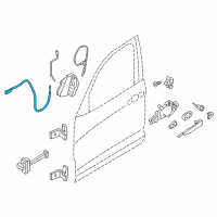 OEM 2017 BMW X3 Bowden Cable, Door Opener Diagram - 51-21-7-205-899