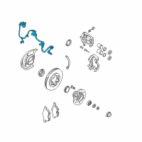 OEM 2004 Nissan Xterra Sensor Assembly-Anti SKID, Front LH Diagram - 47911-7Z760