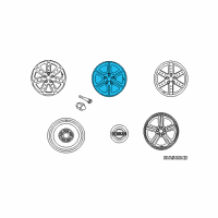 OEM 2006 Nissan 350Z Aluminum Wheel Diagram - 40300-CF025