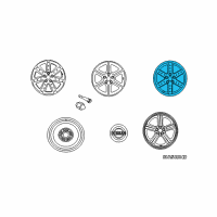 OEM Nissan 350Z Aluminum Wheel Diagram - D0300-CF44C