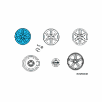 OEM 2004 Nissan 350Z Aluminum Wheel Diagram - 40300-CD027