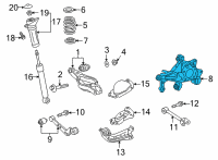 OEM Lexus ES250 Carrier Sub-Assembly, RR Diagram - 42305-06320