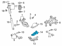 OEM 2018 Toyota C-HR Support Bracket Diagram - 48727-0A050
