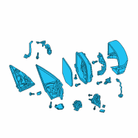 OEM 2019 Acura MDX Mirror Driver Side (Modern Steel Metallic) Diagram - 76250-TZ6-C34ZD
