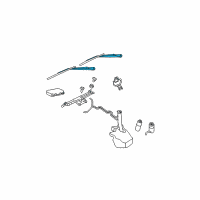 OEM 2009 Jeep Grand Cherokee Arm WIPER-Front WIPER Diagram - 5143533AA