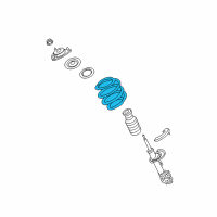 OEM 2009 Jeep Patriot Front Coil Spring Right Diagram - 5105863AD