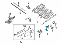 OEM Nissan Frontier CARRIER ASSY-SPARE TIRE Diagram - 57210-9BU0A