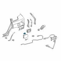 OEM Toyota Fuel Door Spring Diagram - 77360-21010