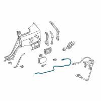 OEM 2008 Toyota Highlander Lock Cable Diagram - 77030-48040