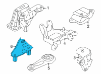 OEM 2022 Nissan Versa Bracket-Engine Mounting, Rear RH Diagram - 11332-1HA3B