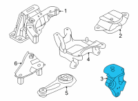 OEM 2021 Nissan Versa Bracket-Engine Mounting, LH Diagram - 11253-5RA0A