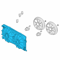 OEM 2002 Buick LeSabre Shroud Kit, Engine Electric Coolant Fan Diagram - 12487606