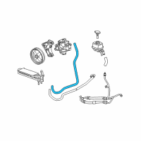 OEM 2006 Cadillac CTS Hose Asm-P/S Fluid Reservoir Inlet Diagram - 15145898