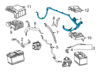 OEM 2020 Chevrolet Silverado 2500 HD Positive Cable Diagram - 84906880