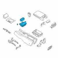 OEM 2002 Infiniti Q45 Cup Holder Assembly Diagram - 68430-AR223