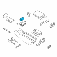 OEM 2004 Infiniti Q45 Center Console-Cup Holder Insert Diagram - 68961-AR200