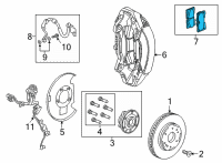 OEM Cadillac Escalade Front Pads Diagram - 84987498