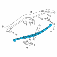 OEM Dodge Durango Rear Leaf Spring Diagram - 52106636AB