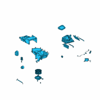 OEM 2002 Kia Spectra Blower Unit-W/O Core Diagram - 1K2A161145A