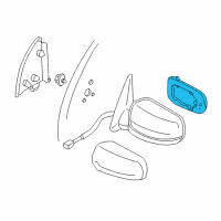 OEM 2000 Nissan Maxima Mirror Glass, R Diagram - 96365-3Y102