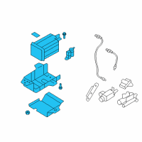 OEM 2008 Hyundai Santa Fe Canister & Holder Assembly Diagram - 31410-0W000