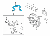 OEM 2022 Hyundai Elantra Hose Assembly-Brake Booster Vacuum Diagram - 59130-AB200