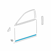 OEM 2009 Lexus ES350 Moulding, Front Door Outside, Lower RH Diagram - 75735-33051-C1