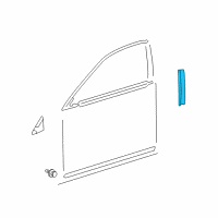 OEM 2007 Lexus ES350 Moulding, Front Door Window Frame, Rear LH Diagram - 75756-33020