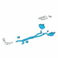 OEM 2011 Chevrolet Camaro Exhaust Muffler Assembly (W/ Exhaust Pipe & Tail Pipe) Diagram - 22990285