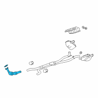 OEM 2010 Chevrolet Camaro Converter & Pipe Diagram - 92247640