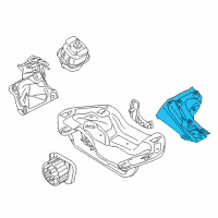 OEM 2010 BMW X6 Engine Mount Bracket Left Diagram - 22-11-6-882-035