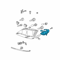 OEM 2002 Lexus RX300 Cord, Headlamp, RH Diagram - 81125-48130